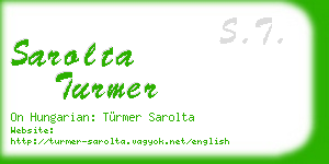 sarolta turmer business card